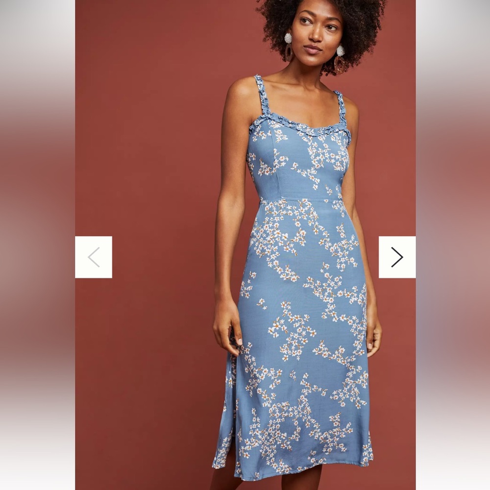 Faithfull the Brand Floral Tie Back Midi Dress